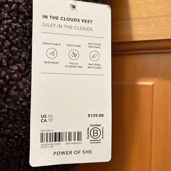 Athleta Truffle In the Cloud Fleece Sweater Vest XS - Picture 5 of 5